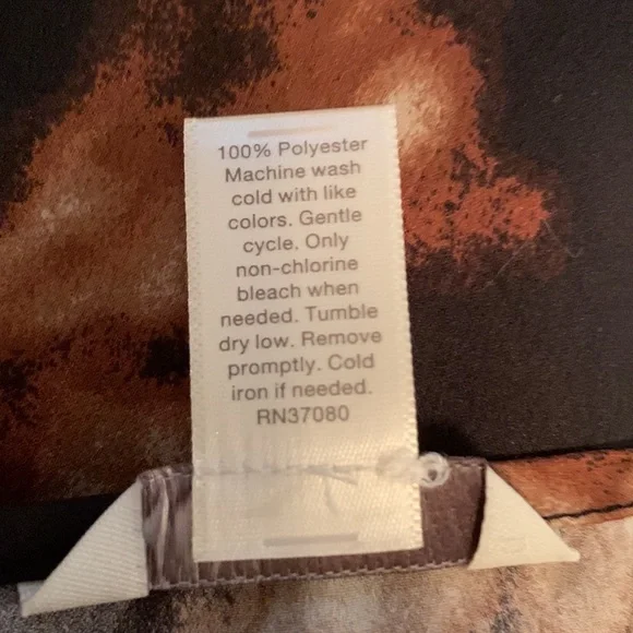 Brown, Cream & White Tie-dye Slip Dress Size XL #008 - Picture 7 of 9